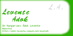 levente adok business card