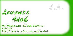 levente adok business card